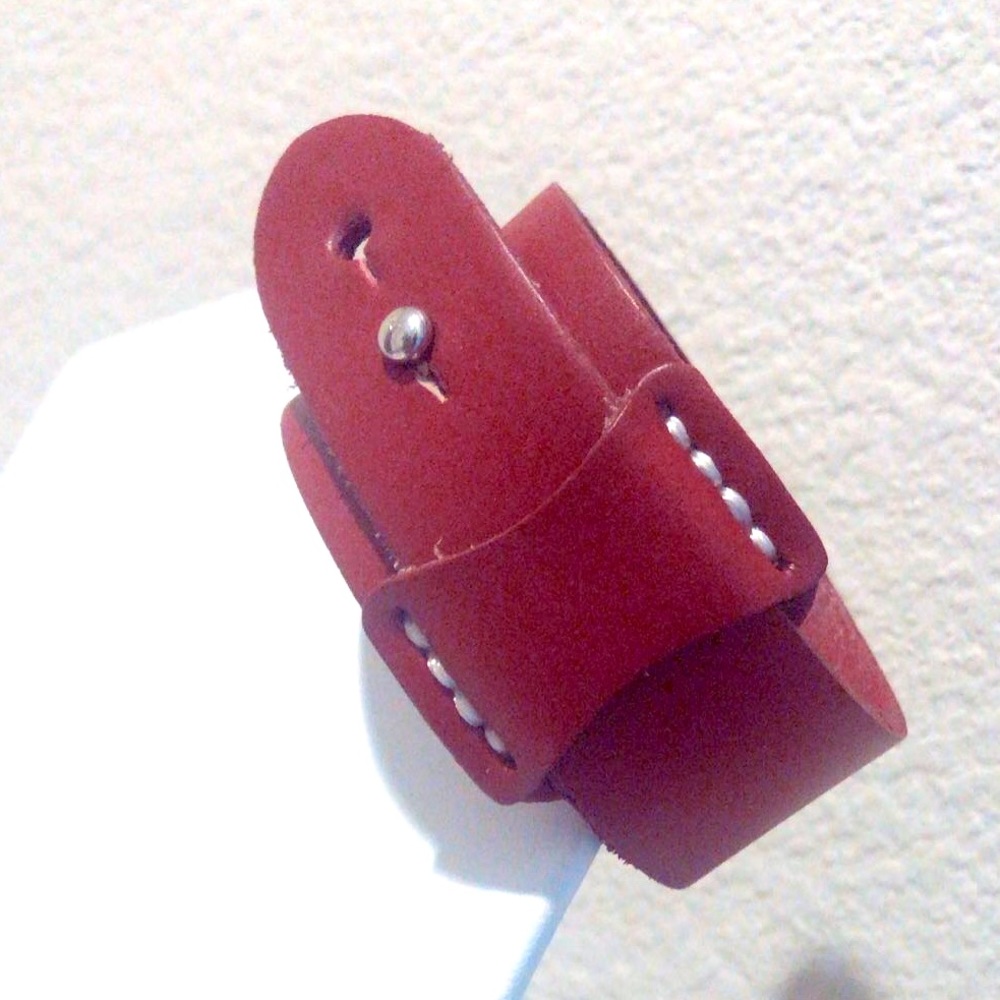 Red Leather Cuff